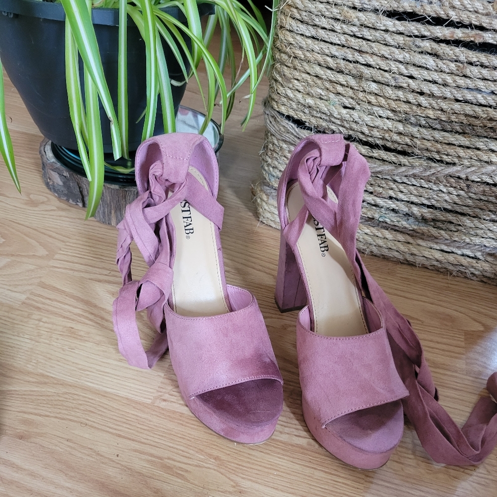 Just fab Lita pink strap sandal